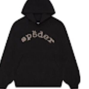Spyder Men's Black Hoodie Sweater rhinestones